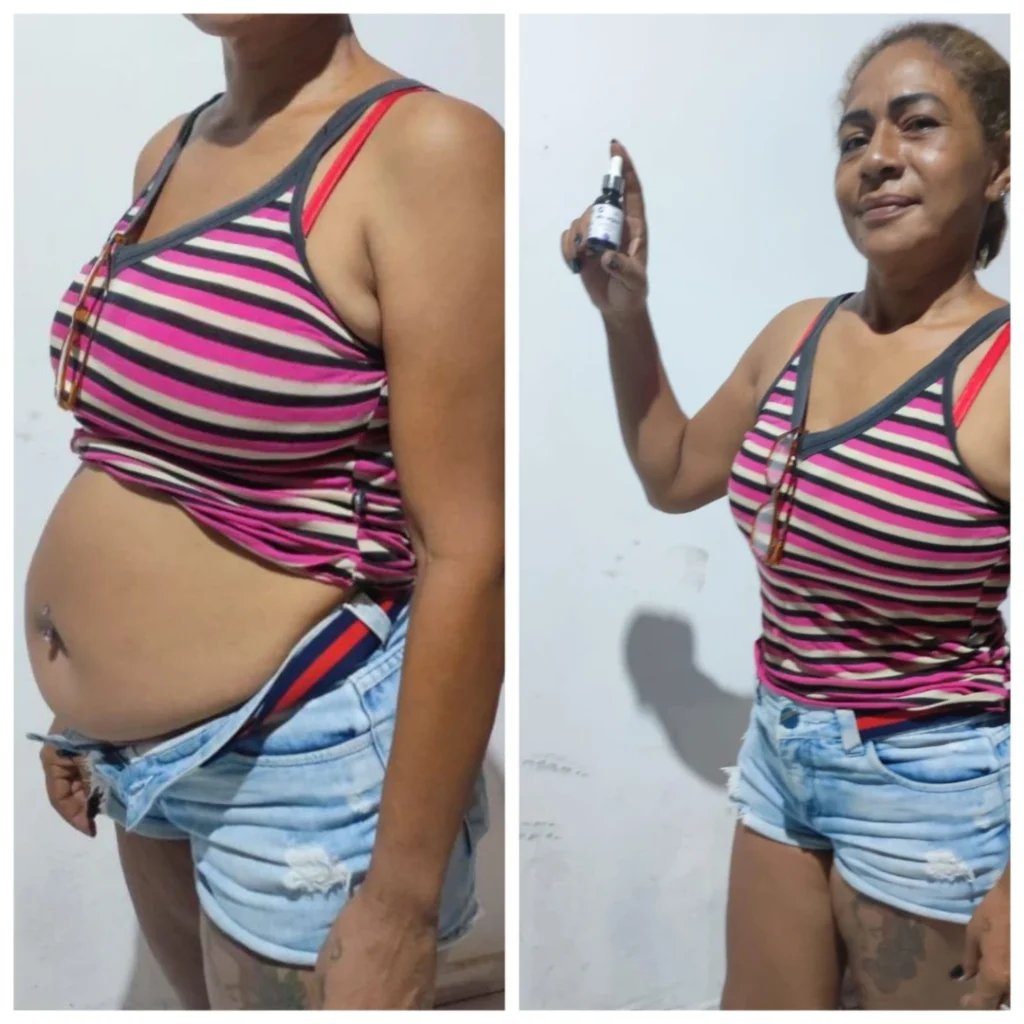 Prova social Mounjax — -6kg com fim do inchaço